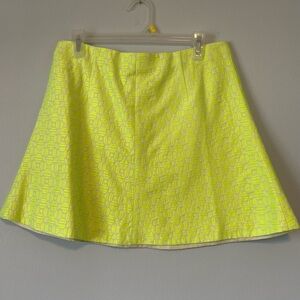 J.Crew Neon Jacquard Flare Skirt